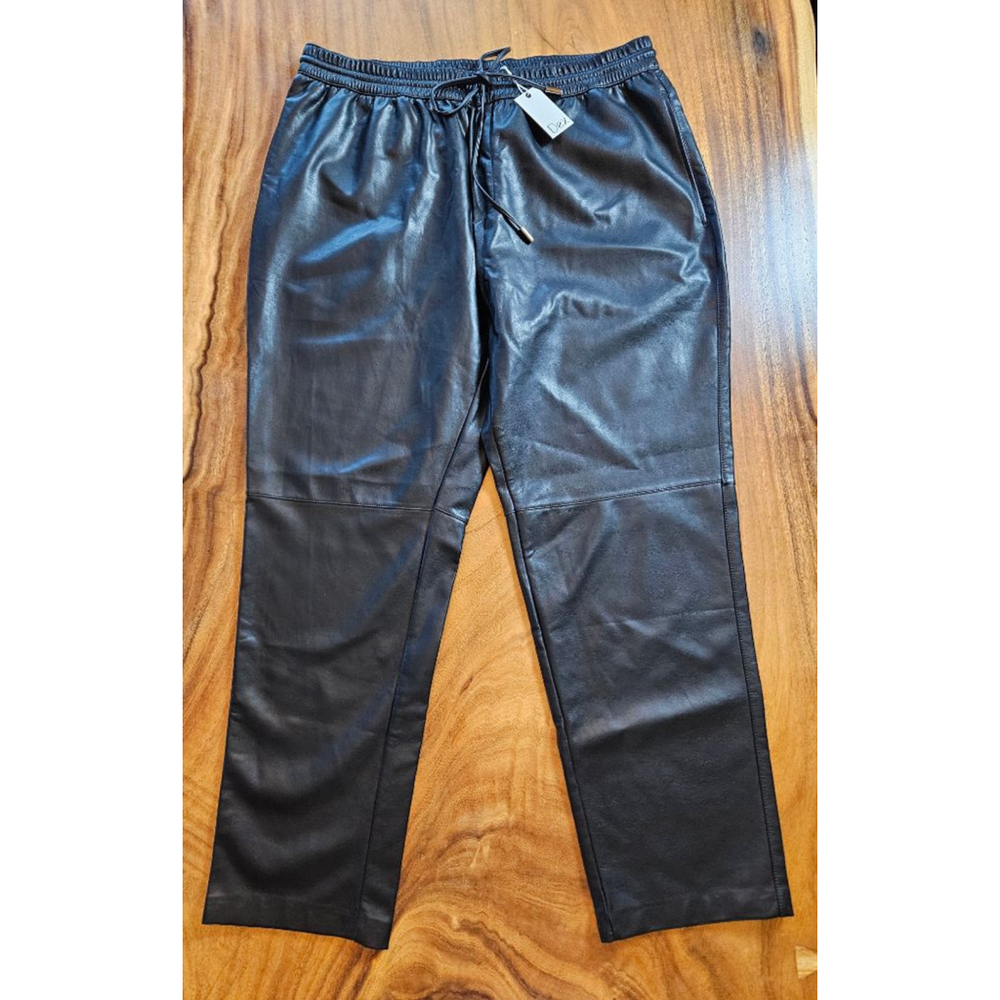 NWT Dex Black Faux Leather Pants Women's Size XL